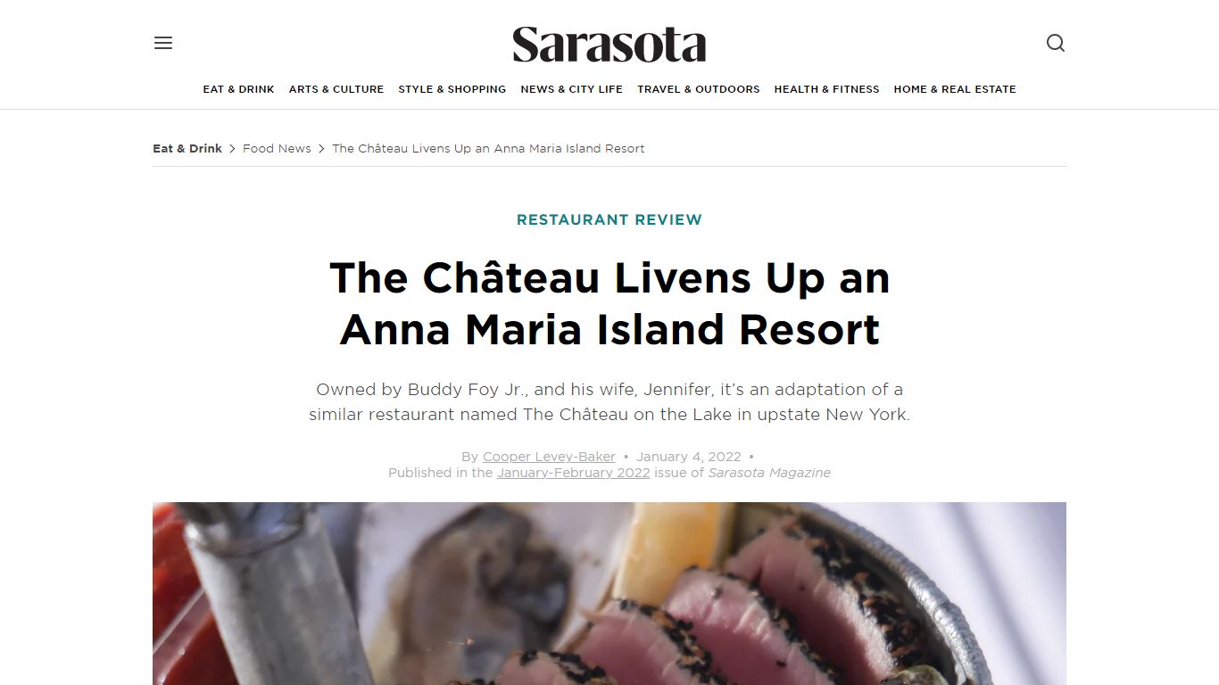 Restaurant Review: The Château Anna Maria | Sarasota Magazine