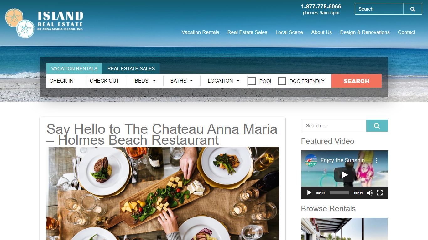 Say Hello to The Chateau Anna Maria - Holmes Beach Restaurant